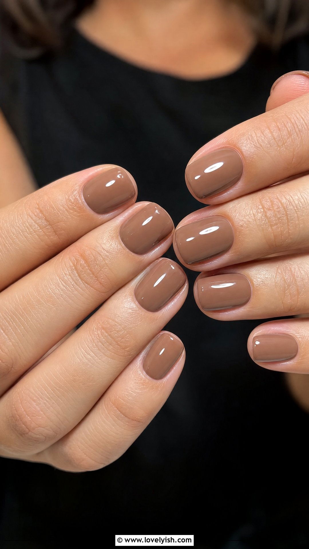 Toffee Brown Squoval Nails - 50 brown nails - 50 brown nails