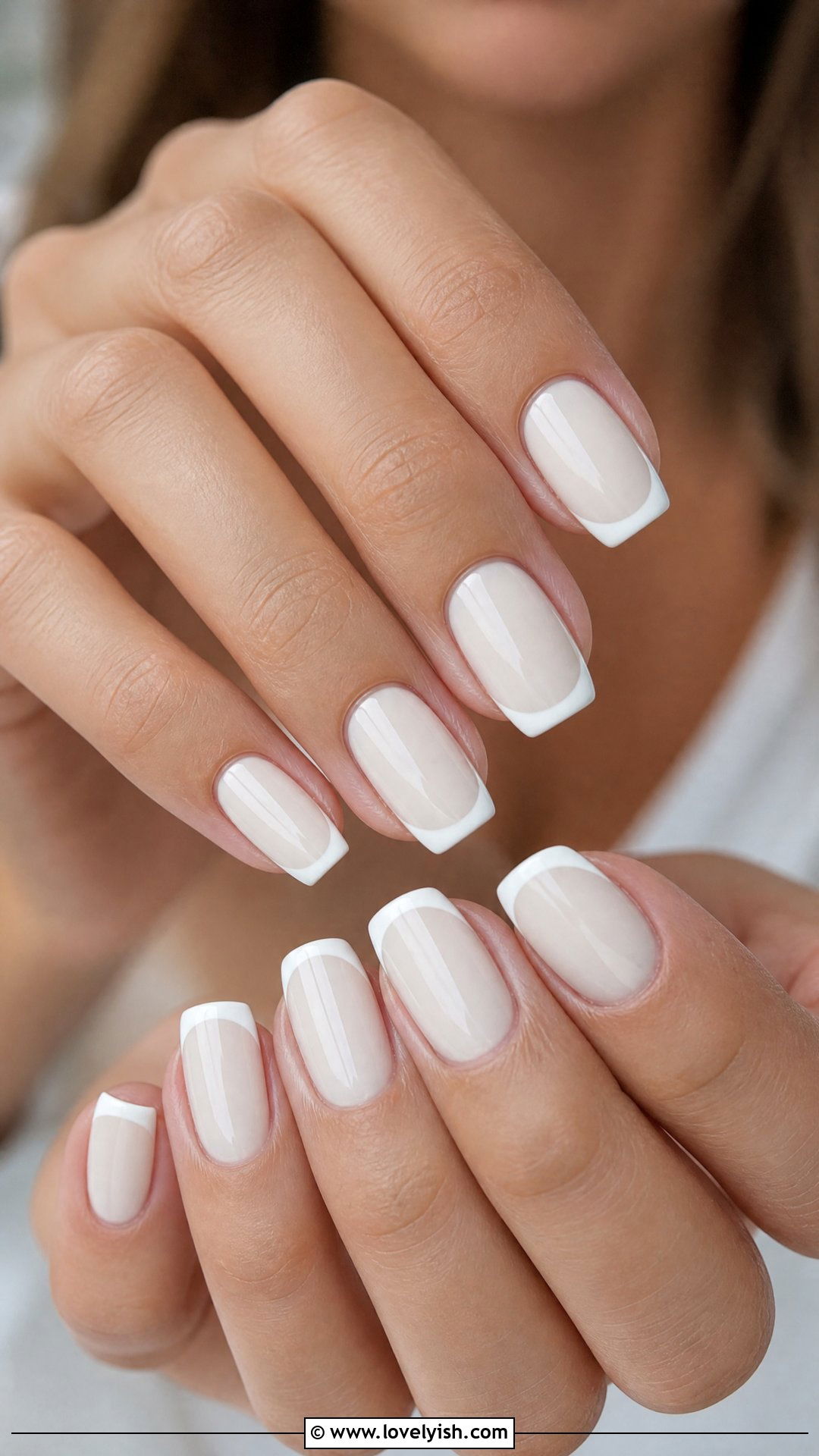 Tone on Tone White Wedding Nails - 50 classic wedding nails - 50 classic wedding nails