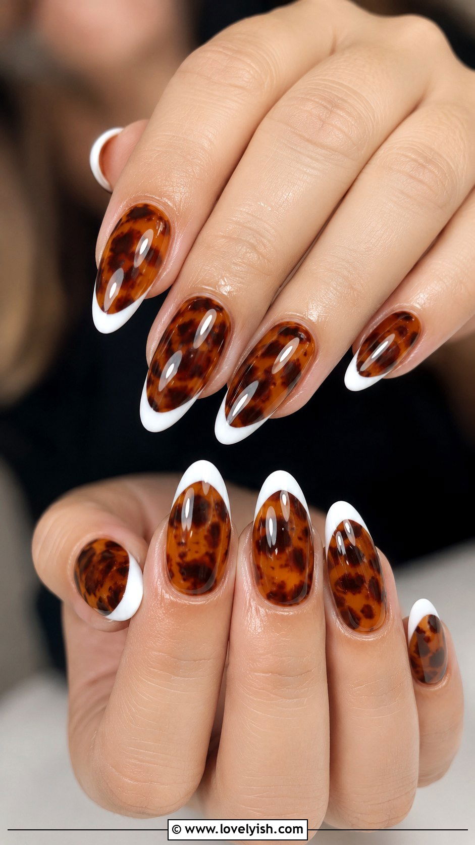 Tortoise Nails With White French Tips - 50 tortoise nail design ideas - 50 tortoise nail design ideas
