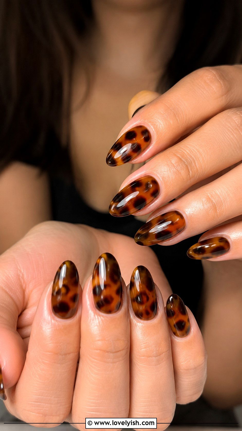 Tortoise Shell Print Nails - 40 nail design template - 40 nail design template