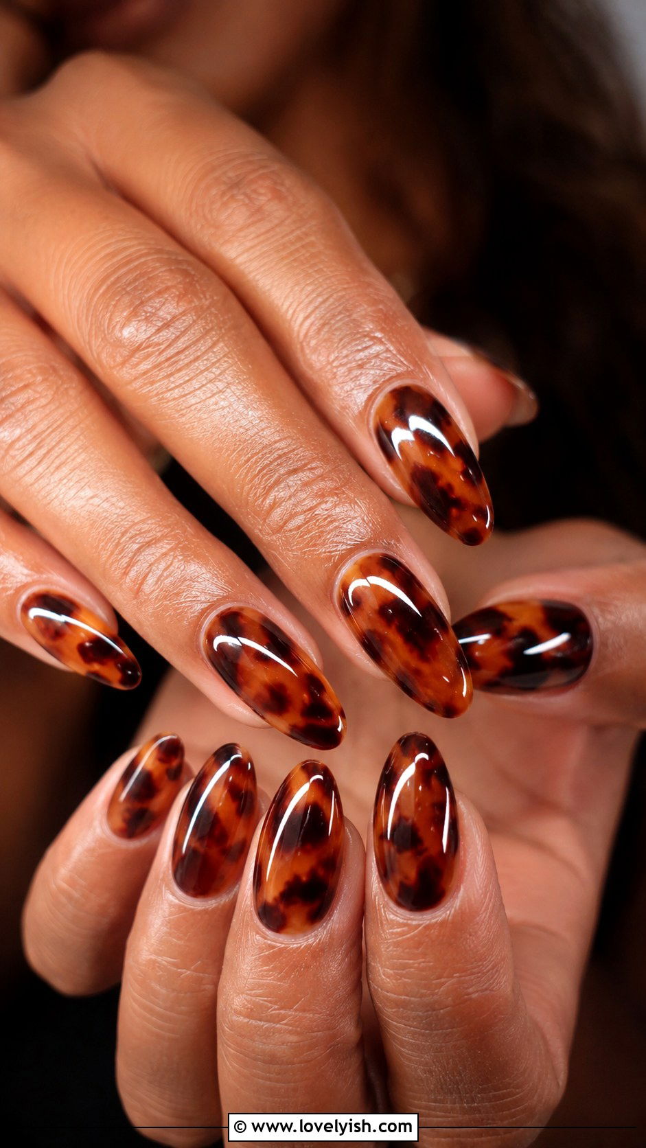 Tortoiseshell Brown Baddie Nails - 50 baddie nails - 50 baddie nails