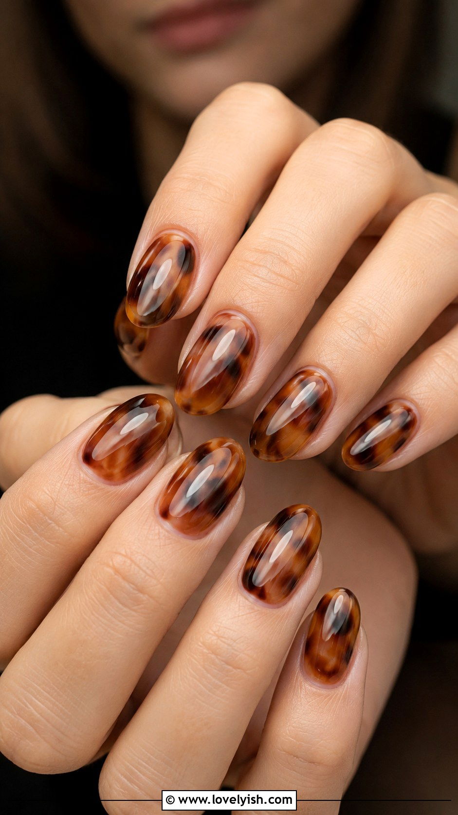 Tortoiseshell Brown Gel Nails - 25 gel nail art ideas - 25 gel nail art ideas