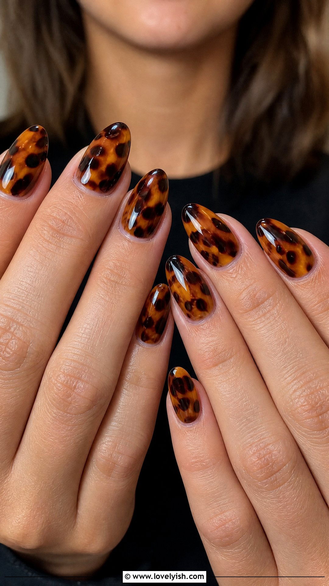 Tortoiseshell Brown Nails - 50 brown nails - 50 brown nails