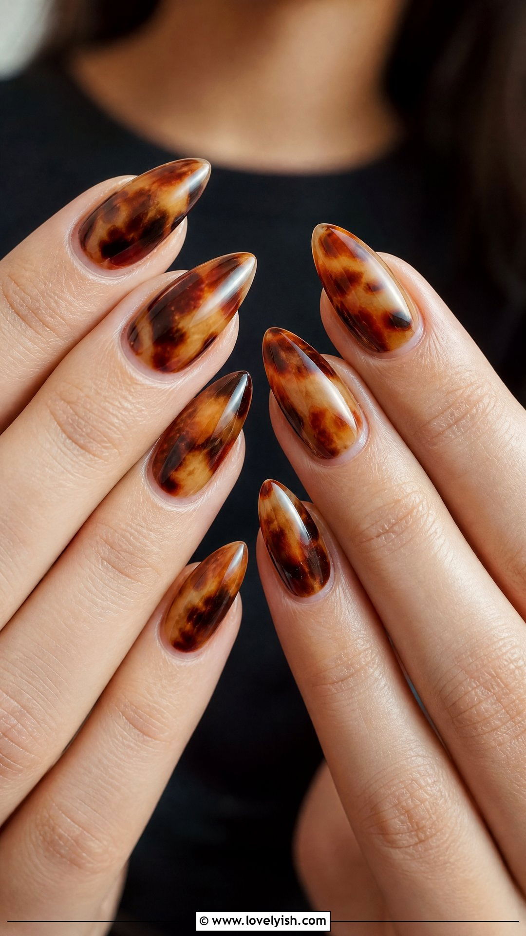 Tortoiseshell Brown Nails - 36 nails design 2026 - 36 nails design 2026