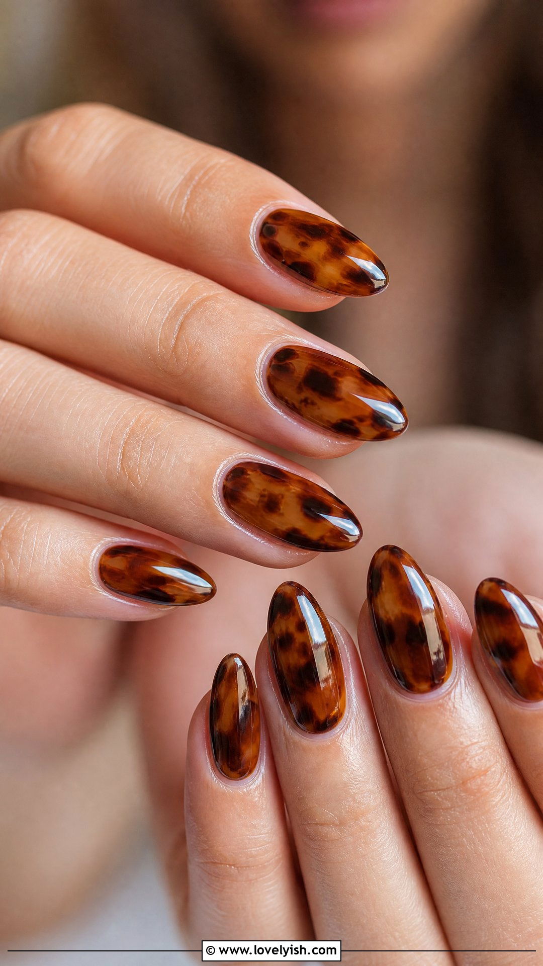 Tortoiseshell Brown Nails - 50 pictures of nail designs - 50 pictures of nail designs