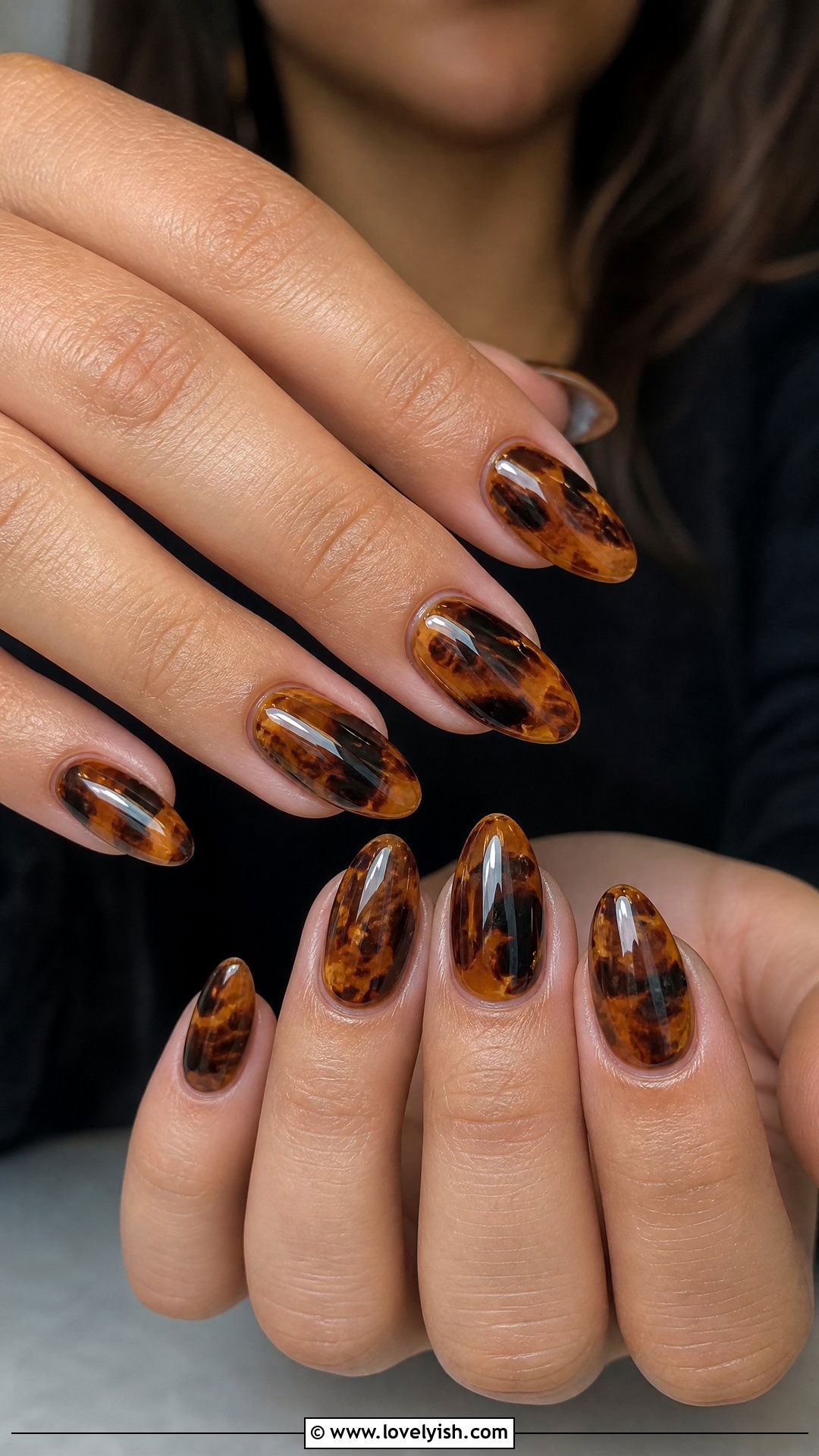 Tortoiseshell Builder Gel Nails - 50 builder gel nails - 50 builder gel nails