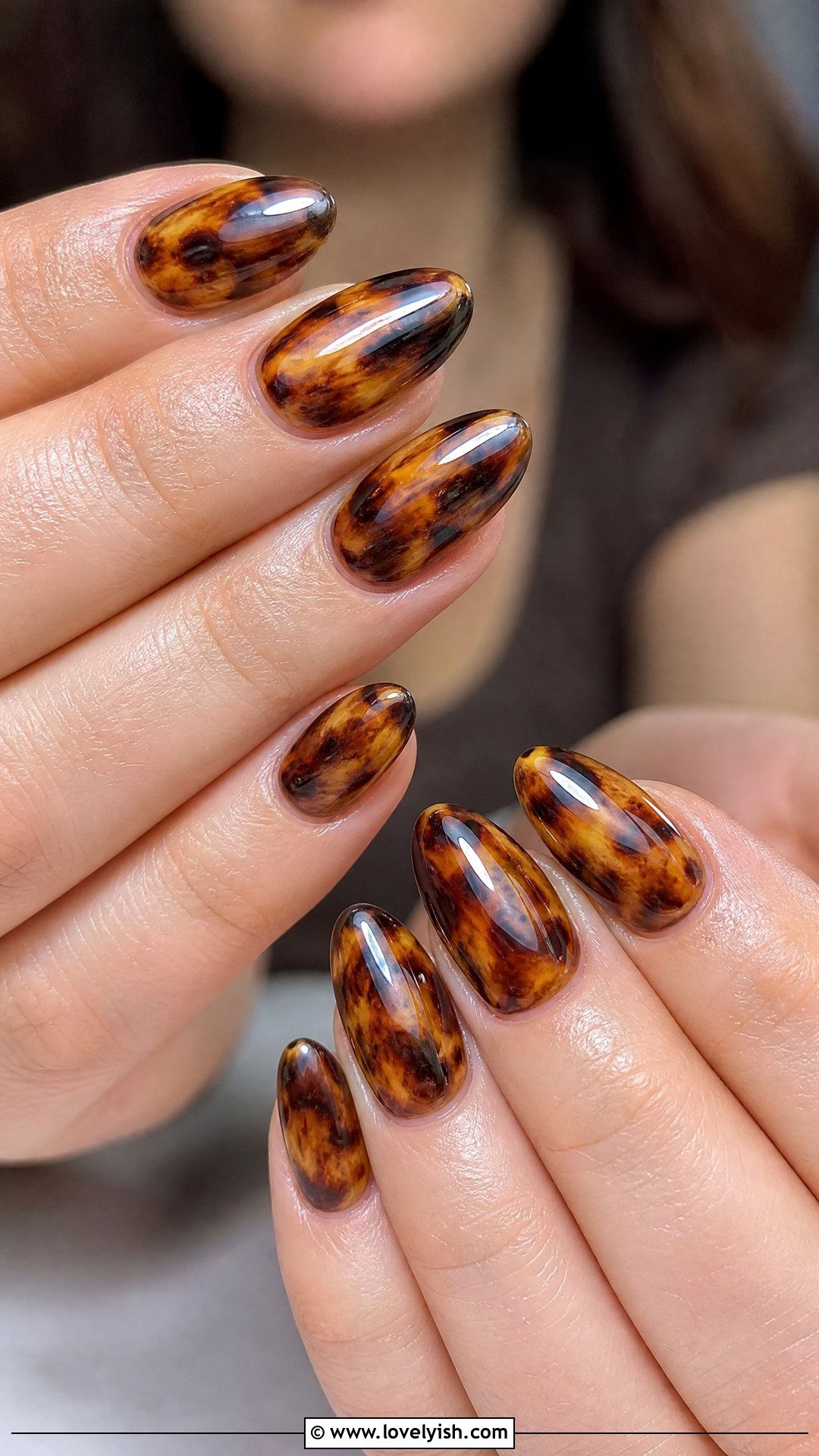 Tortoiseshell Gel Nails - 50 gel manicure - 50 gel manicure