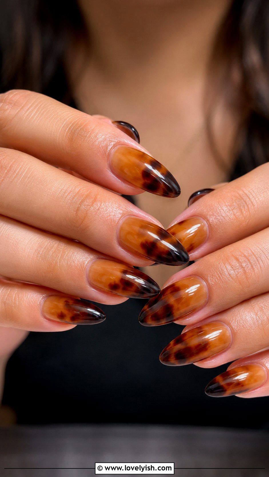 Tortoiseshell Ombre Nails - 50 tortoise nail design ideas - 50 tortoise nail design ideas