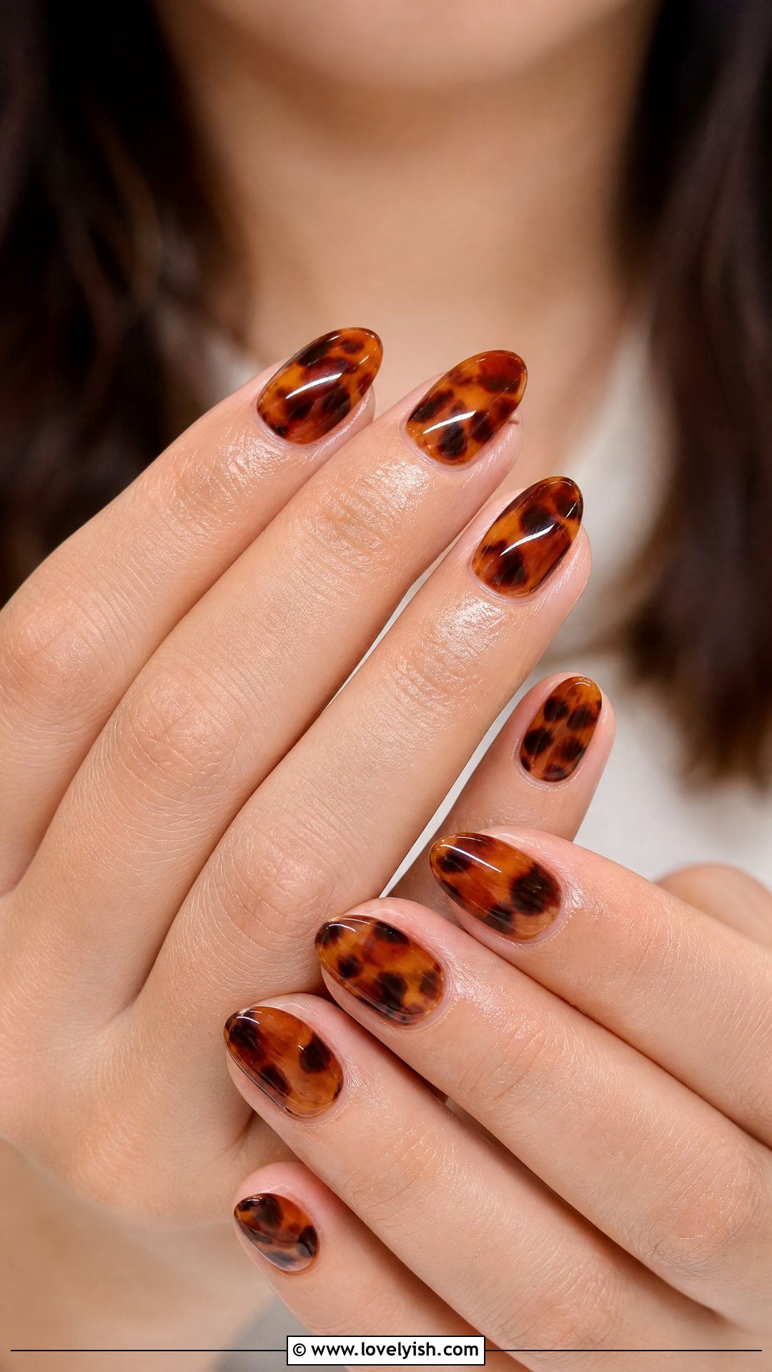 Tortoiseshell Short Nails - 35 short nails designs - 35 short nails designs
