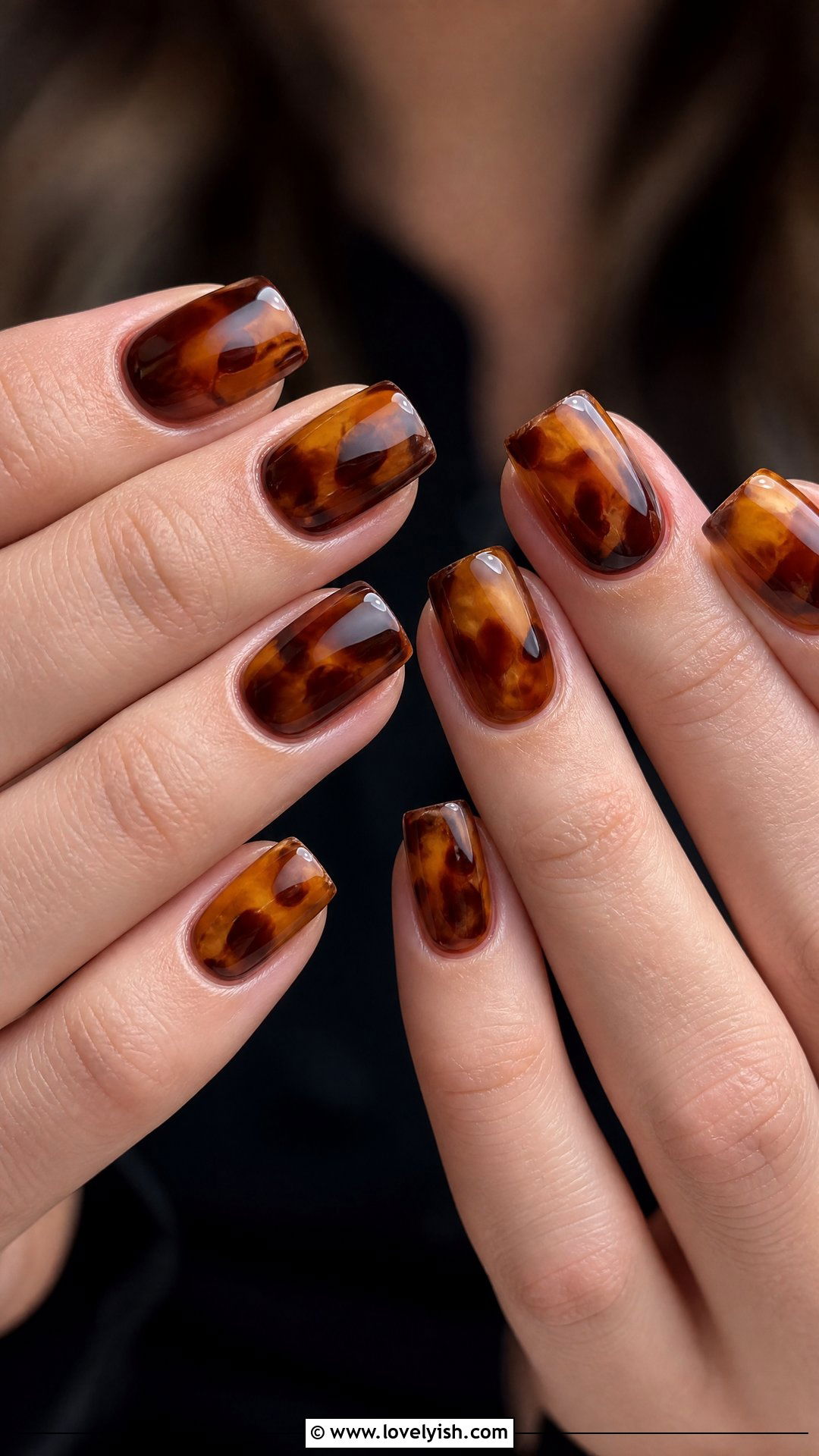 Tortoiseshell Square Nails - 50 square nails - 50 square nails