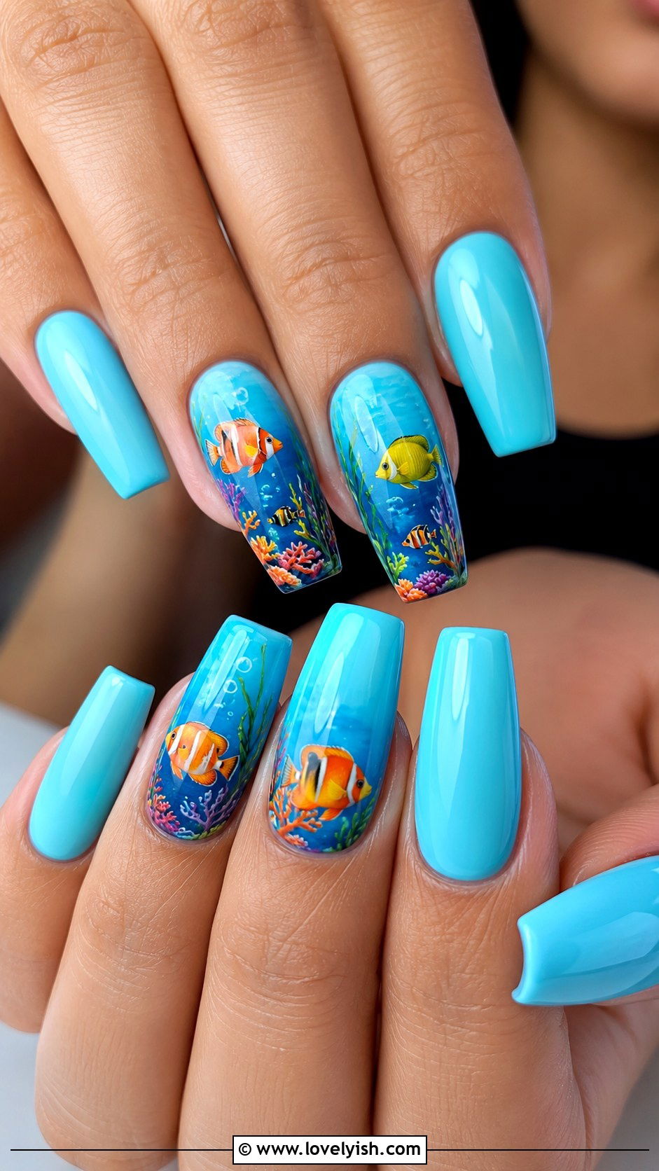 Tropical Fish Ocean Nails - 50 ocean nails - 50 ocean nails