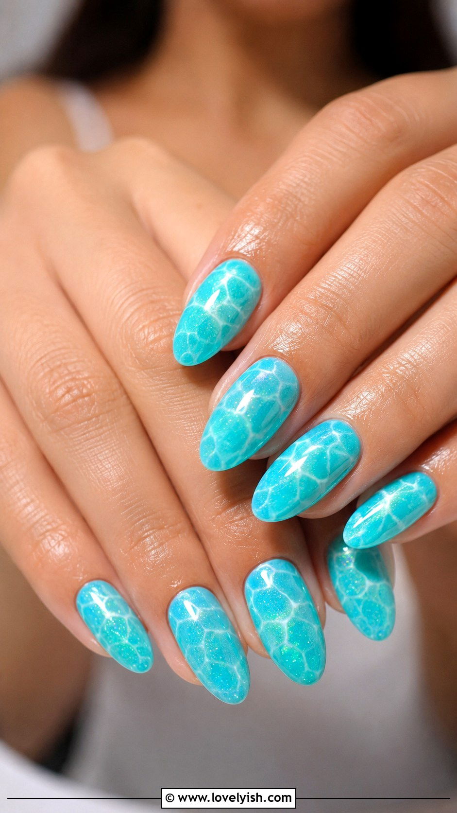 Tropical Lagoon Aquamarine Nails - 50 ocean nails - 50 ocean nails