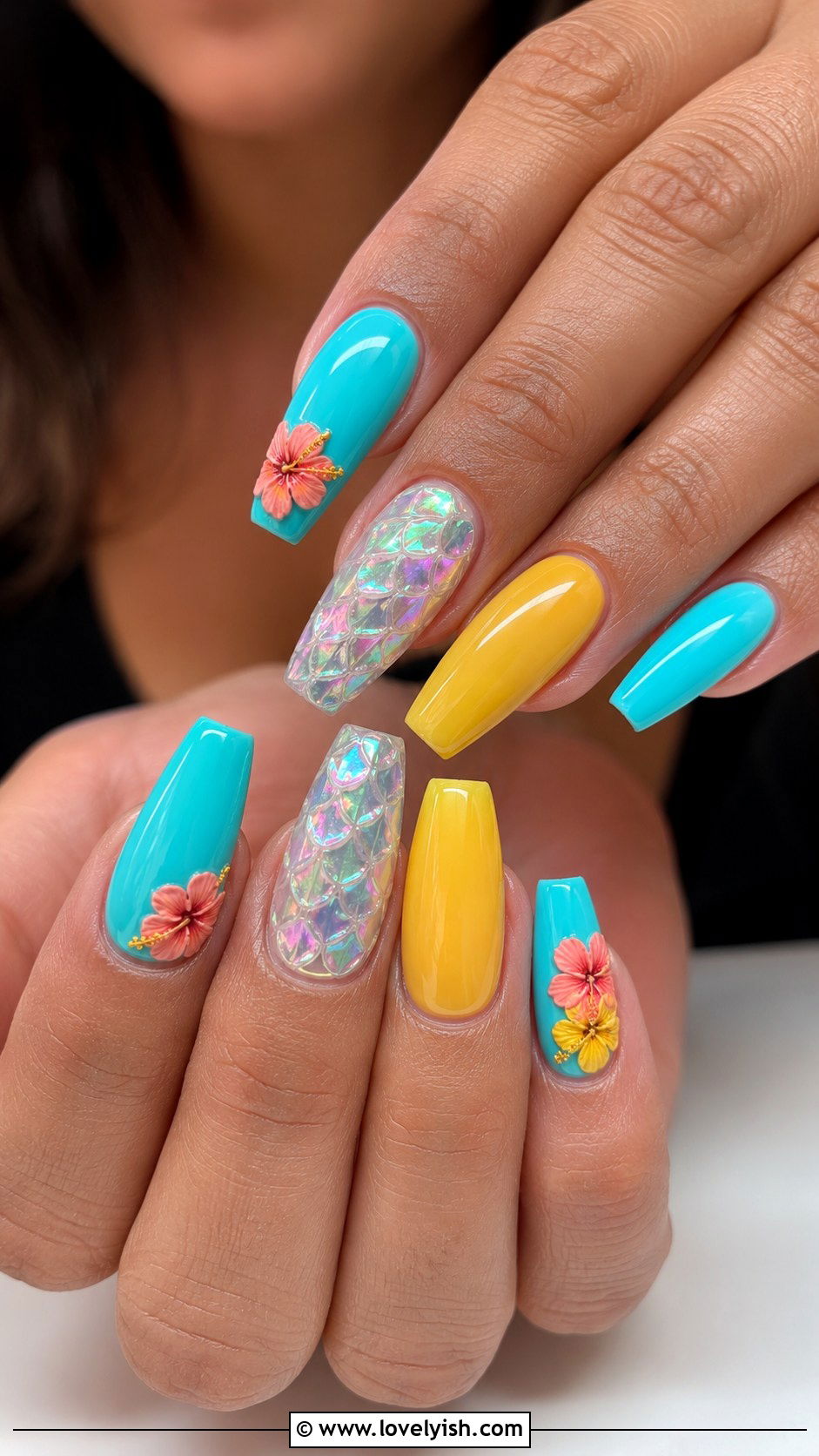 Tropical Mermaid Nails - 50 mermaid nails - 50 mermaid nails