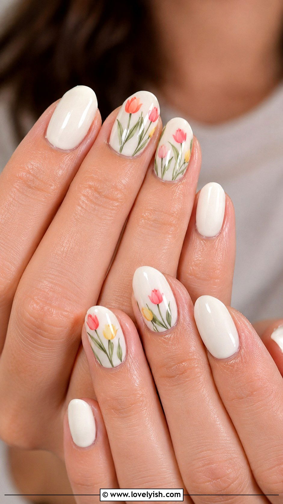 Tulip Floral Nails - 28 spring nails design ideas - 28 spring nails design ideas