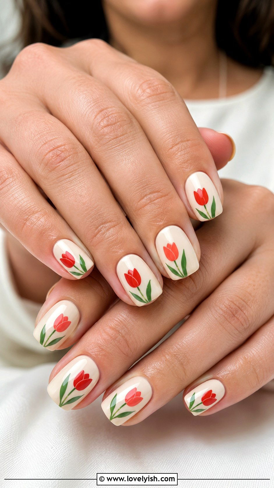 Tulip Spring Nails - 25 flower nails design ideas - 25 flower nails design ideas
