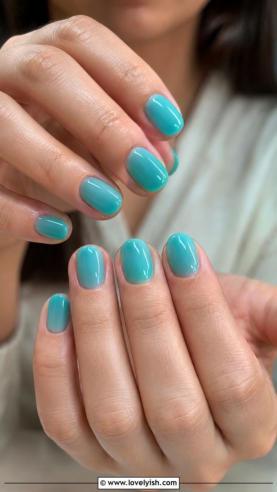Turquoise Jelly Nails - 50 beach nails - 50 beach nails