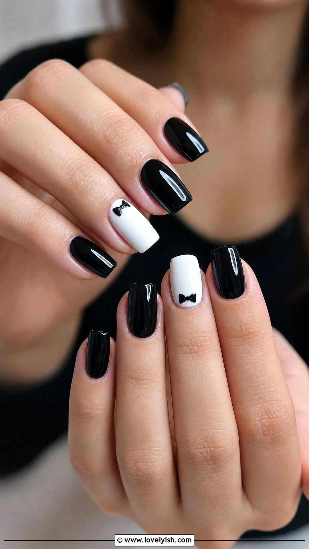 Tuxedo Nails - 50 black and white nail designs - 50 black and white nail designs