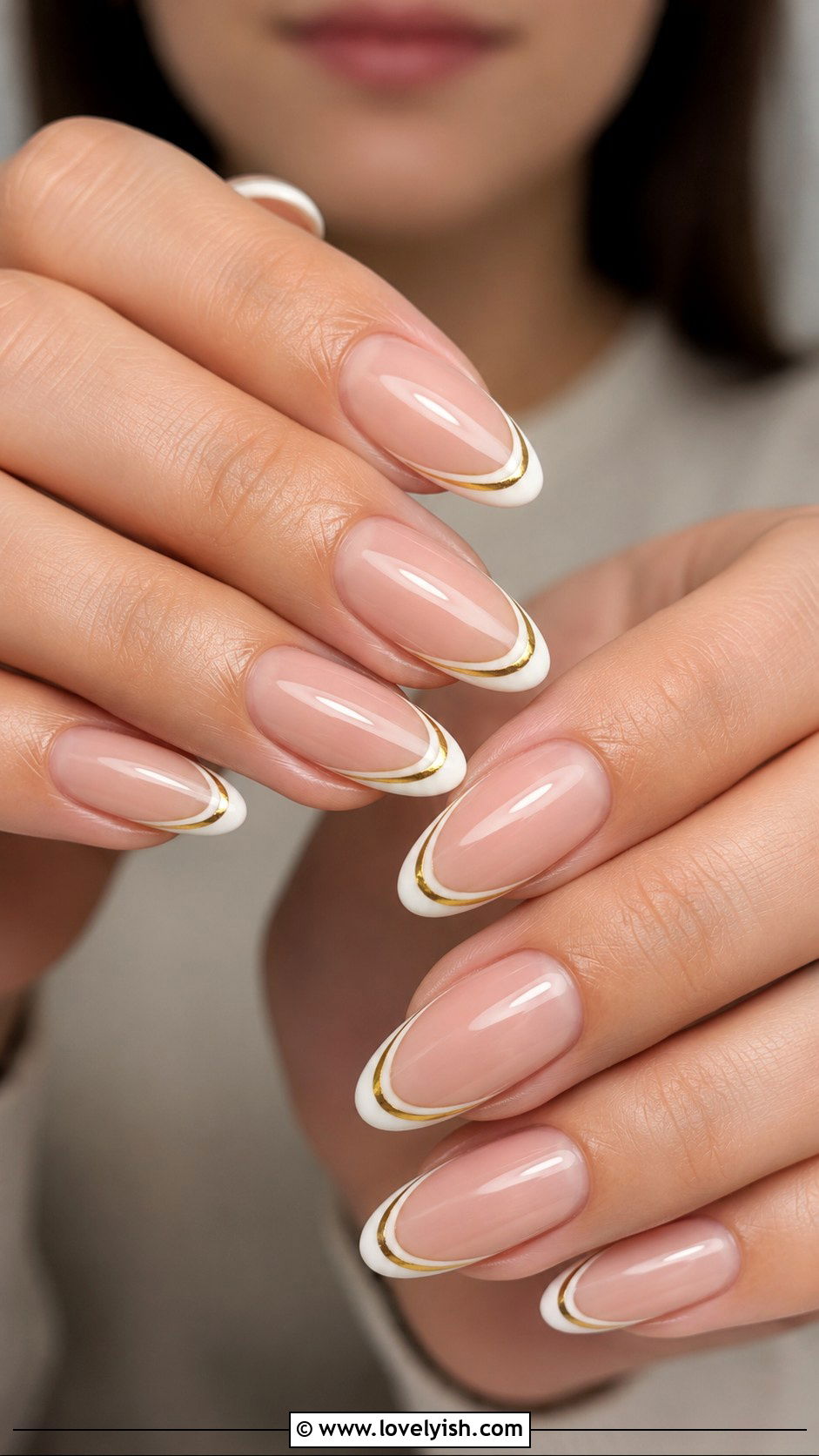 Two Tone French Nail Art - 50 diy nail art - 50 diy nail art