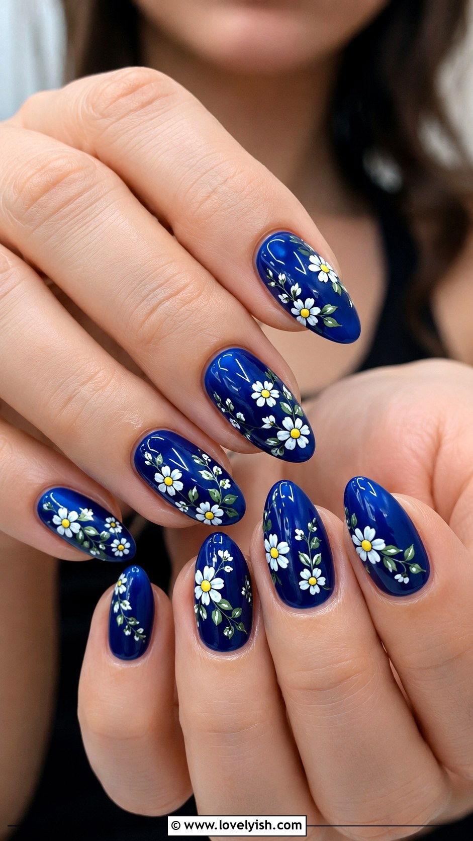 UV Gel Nails With Flower Designs - 50 uv gel nails - 50 uv gel nails