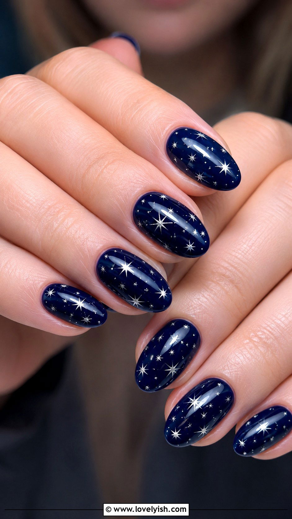 UV Gel Nails With Star Nail Art - 50 uv gel nails - 50 uv gel nails