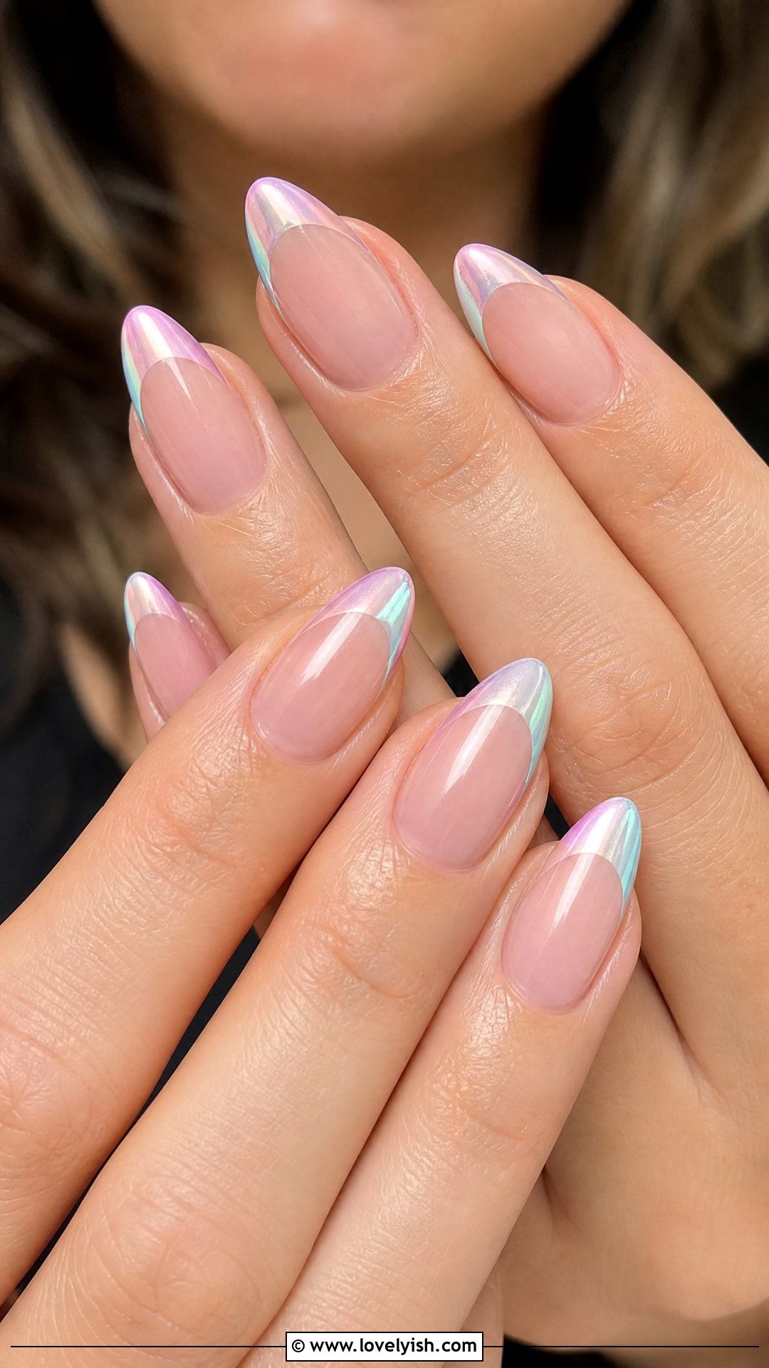 Unicorn Chrome French Tip Nails - 50 chrome french tip nails - 50 chrome french tip nails