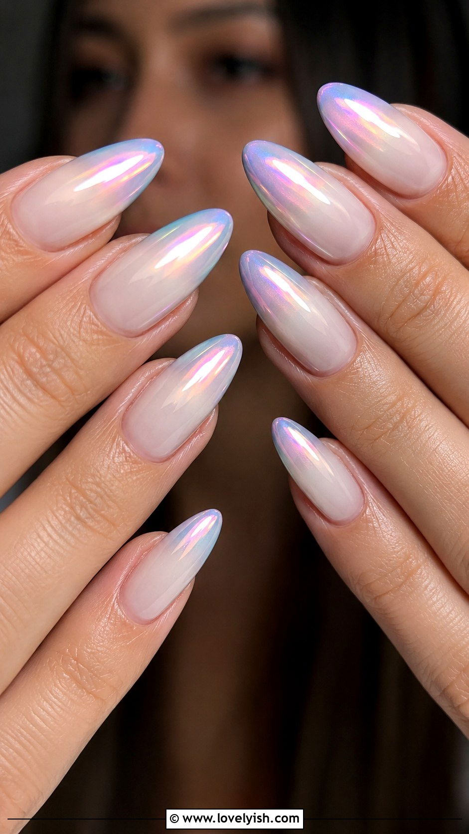 V Shaped Ombre French Tip Nails - 50 ombre french nails - 50 ombre french nails
