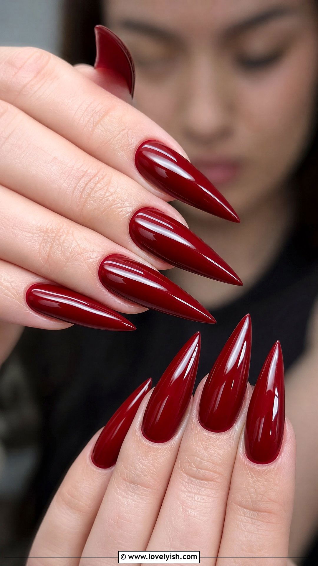 Vampire Red Stiletto Nails - 50 goth nails - 50 goth nails