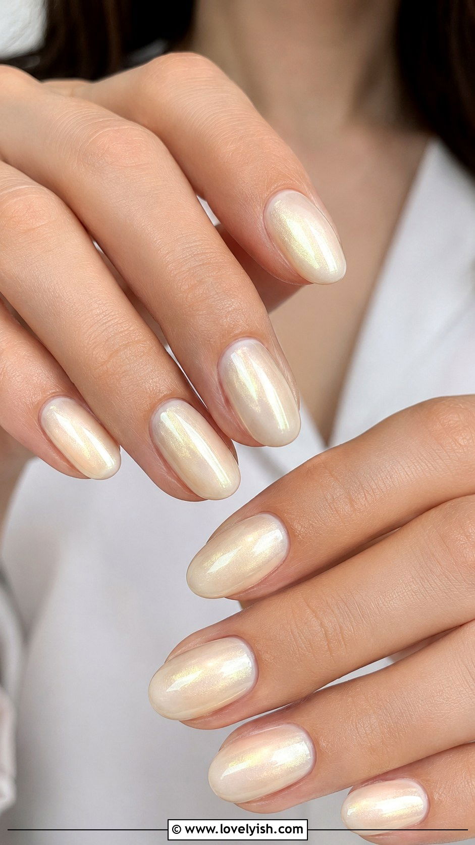 Vanilla Nails with Pearlescent Topcoat - 50 vanilla girl nails - 50 vanilla girl nails