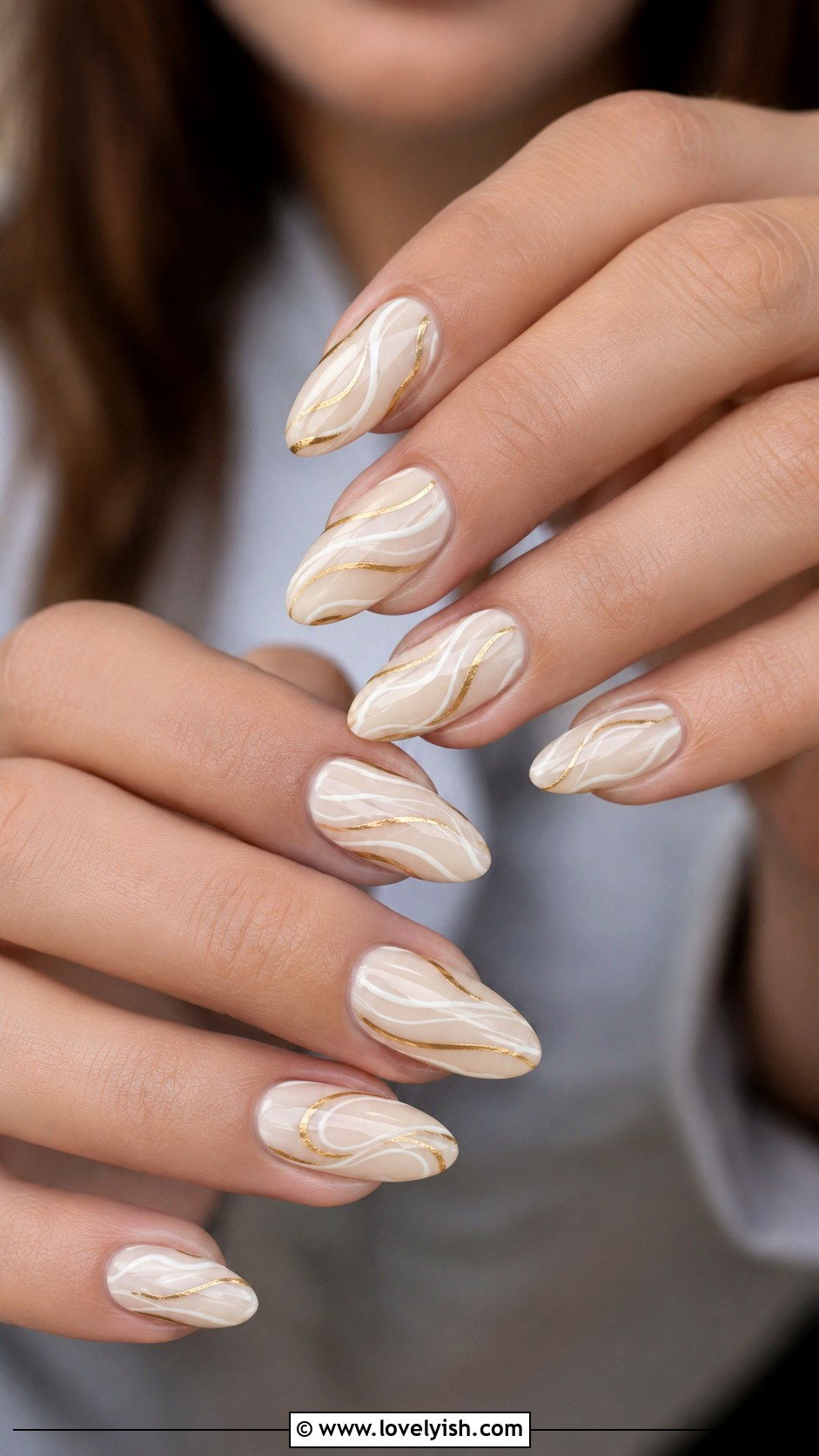 Vanilla Tips with Swirl Art - 50 vanilla girl nails - 50 vanilla girl nails