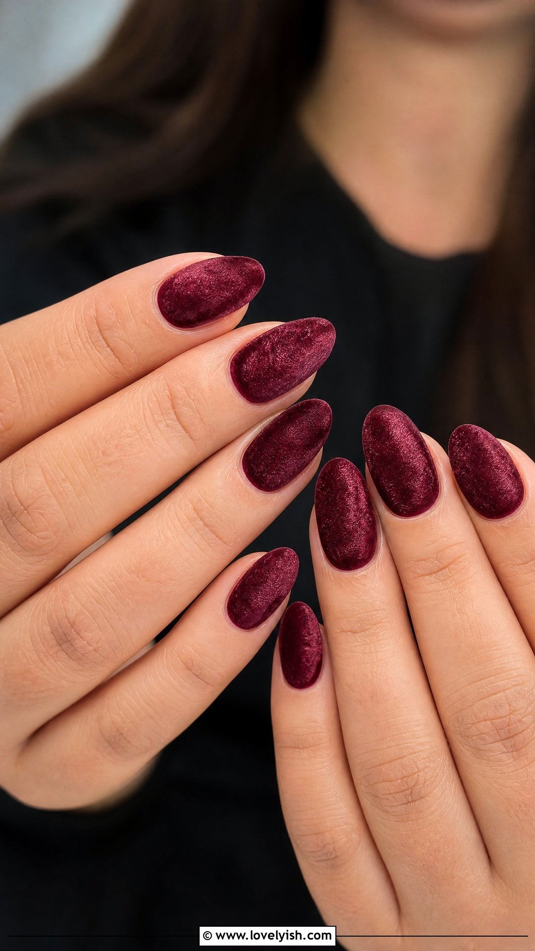 Velvet Burgundy Builder Gel Nails - 50 builder gel nails - 50 builder gel nails