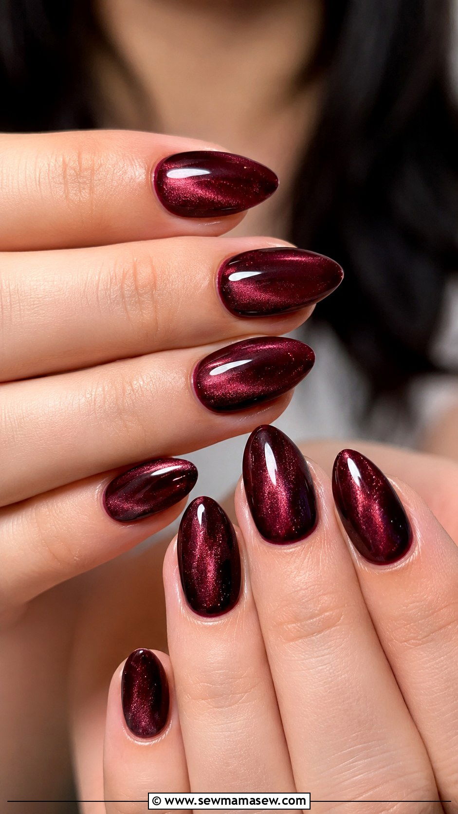 Velvet Burgundy Gel Nails - 50 gel polish - 50 gel polish
