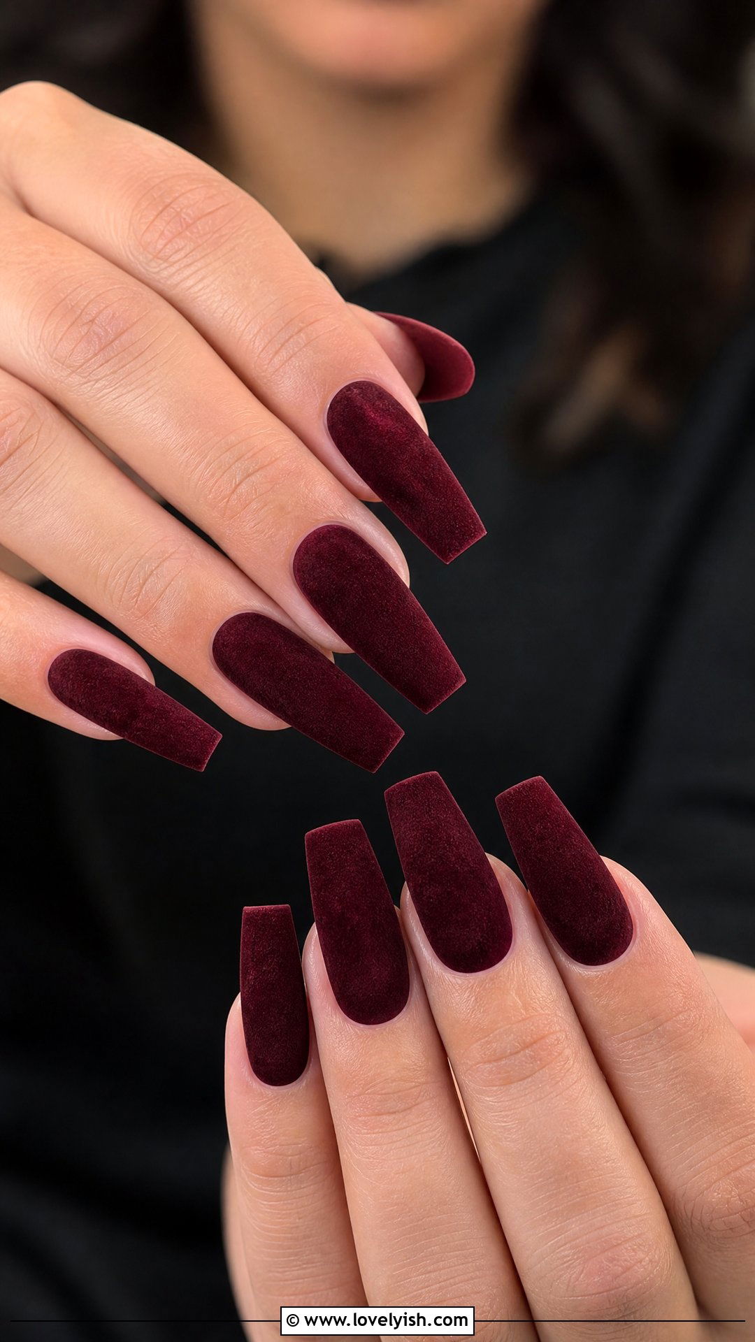Velvet Burgundy Nails - 36 nails design 2026 - 36 nails design 2026