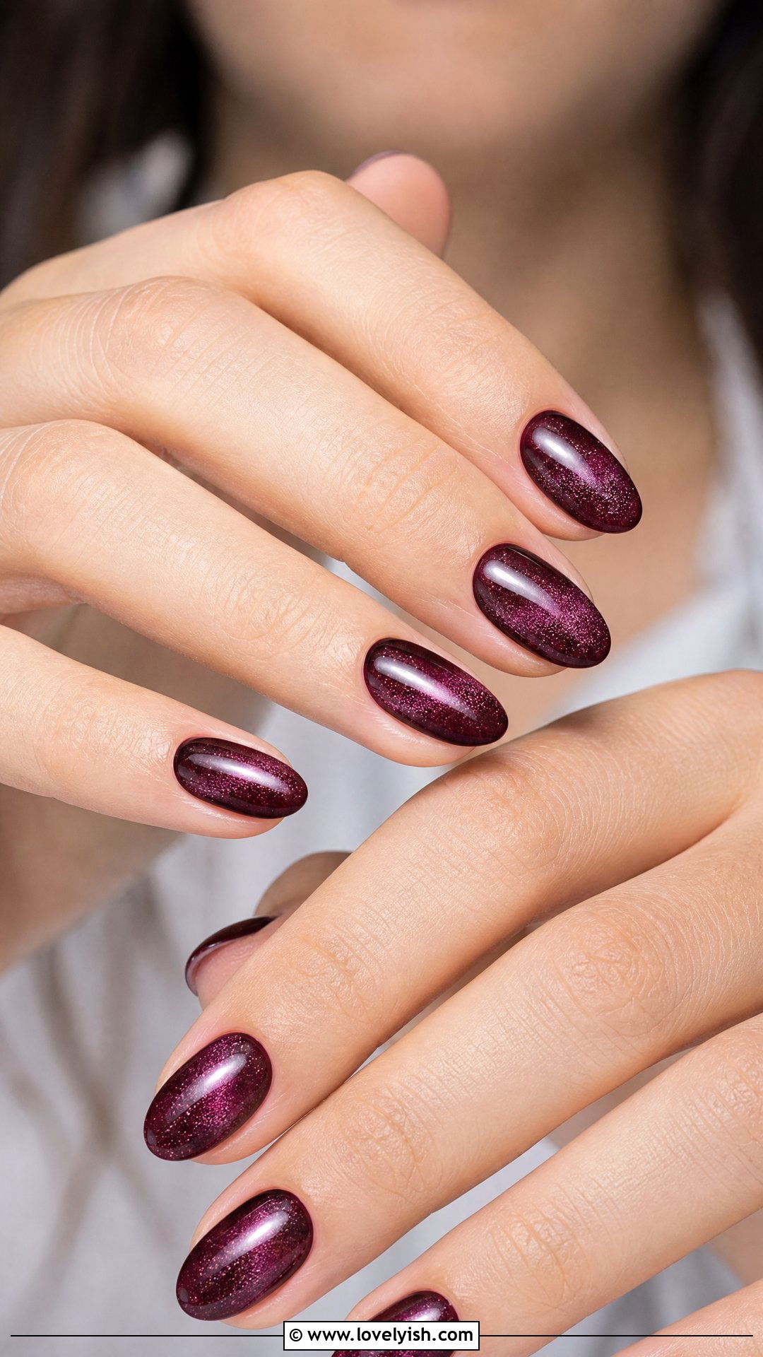 Velvet Burgundy Nails - 30 nail designs for teens - 30 nail designs for teens