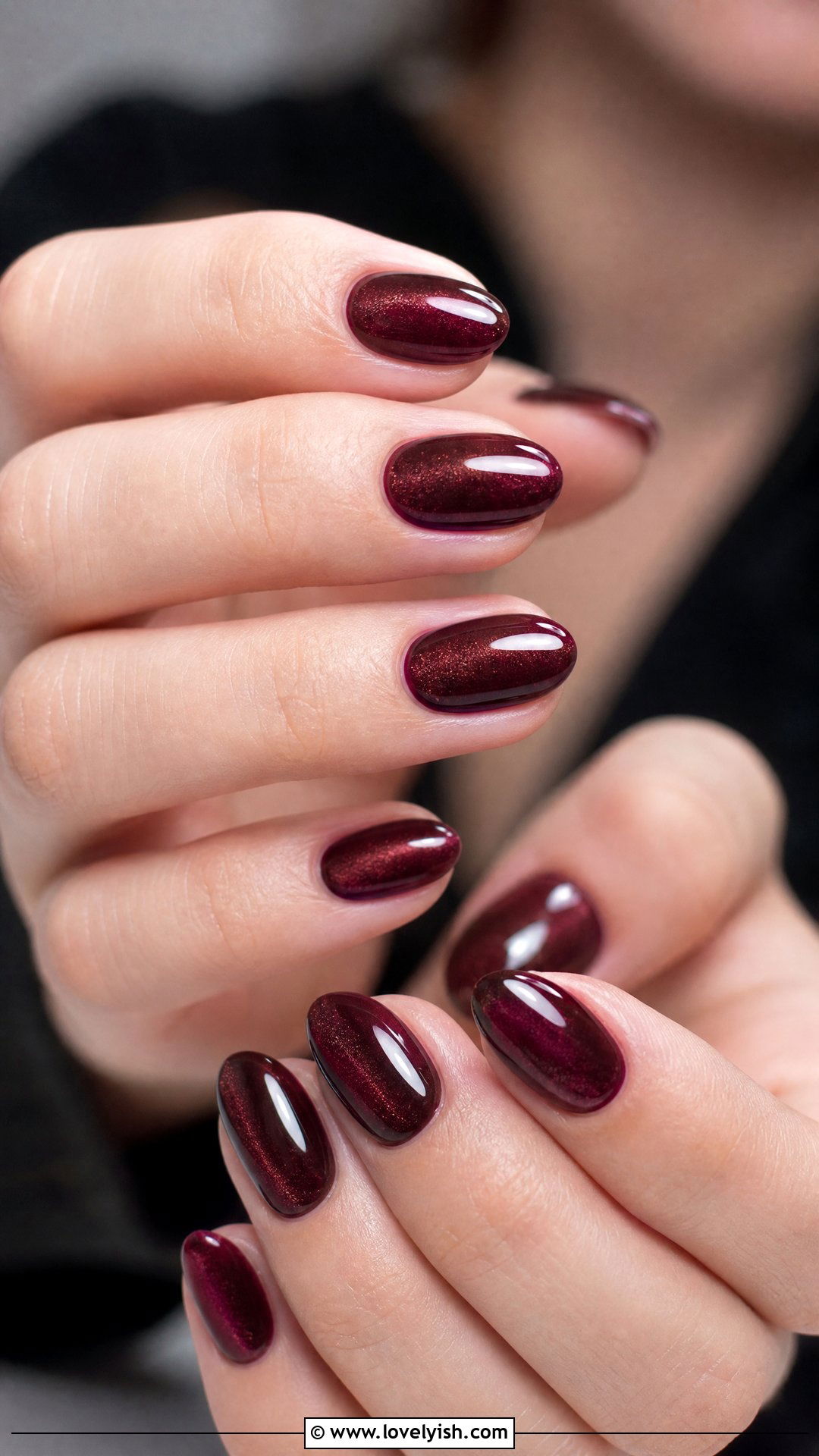 Velvet Burgundy Short Nails - 35 short nails designs - 35 short nails designs