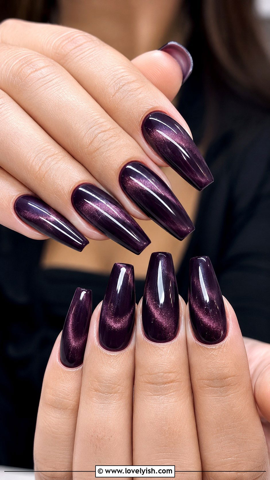 Velvet Cat Eye Magnetic Nails - 50 nails - 50 nails
