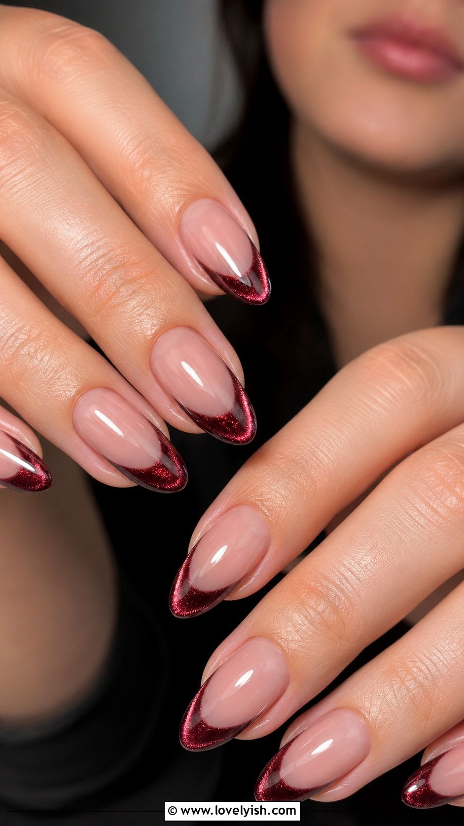 Velvet Cat Eye Tip Nails - 45 nail tips - 45 nail tips