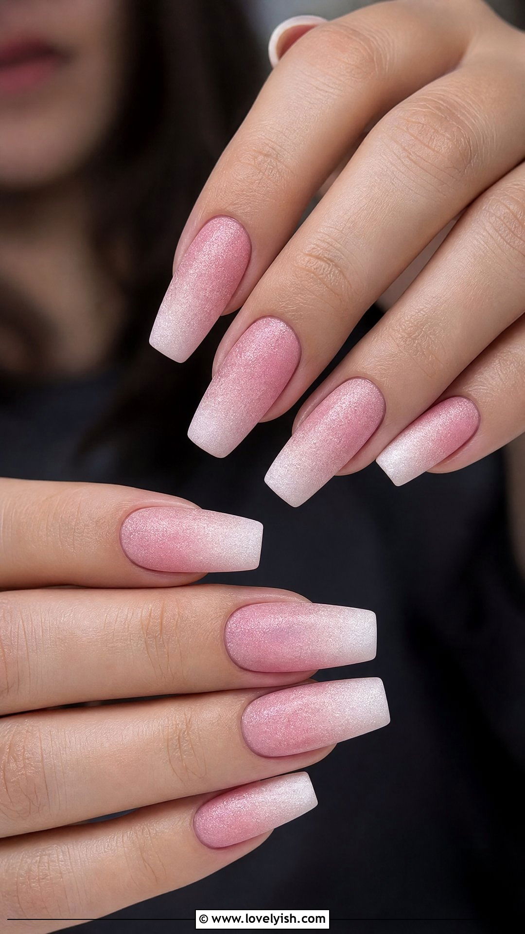 Velvet Finish French Ombre - 50 french ombre nails - 50 french ombre nails