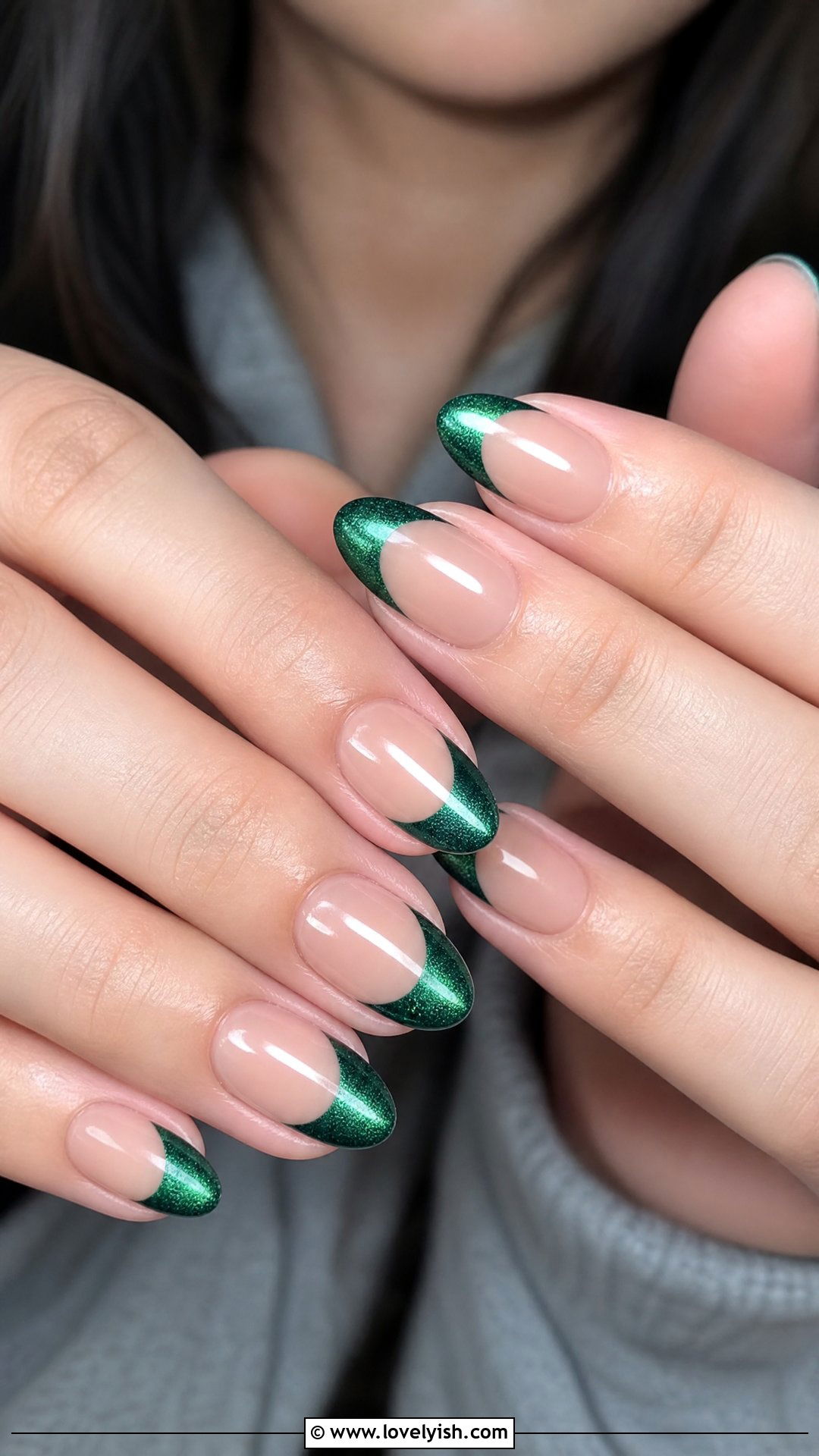 Velvet French Tip - 50 french manicure - 50 french manicure