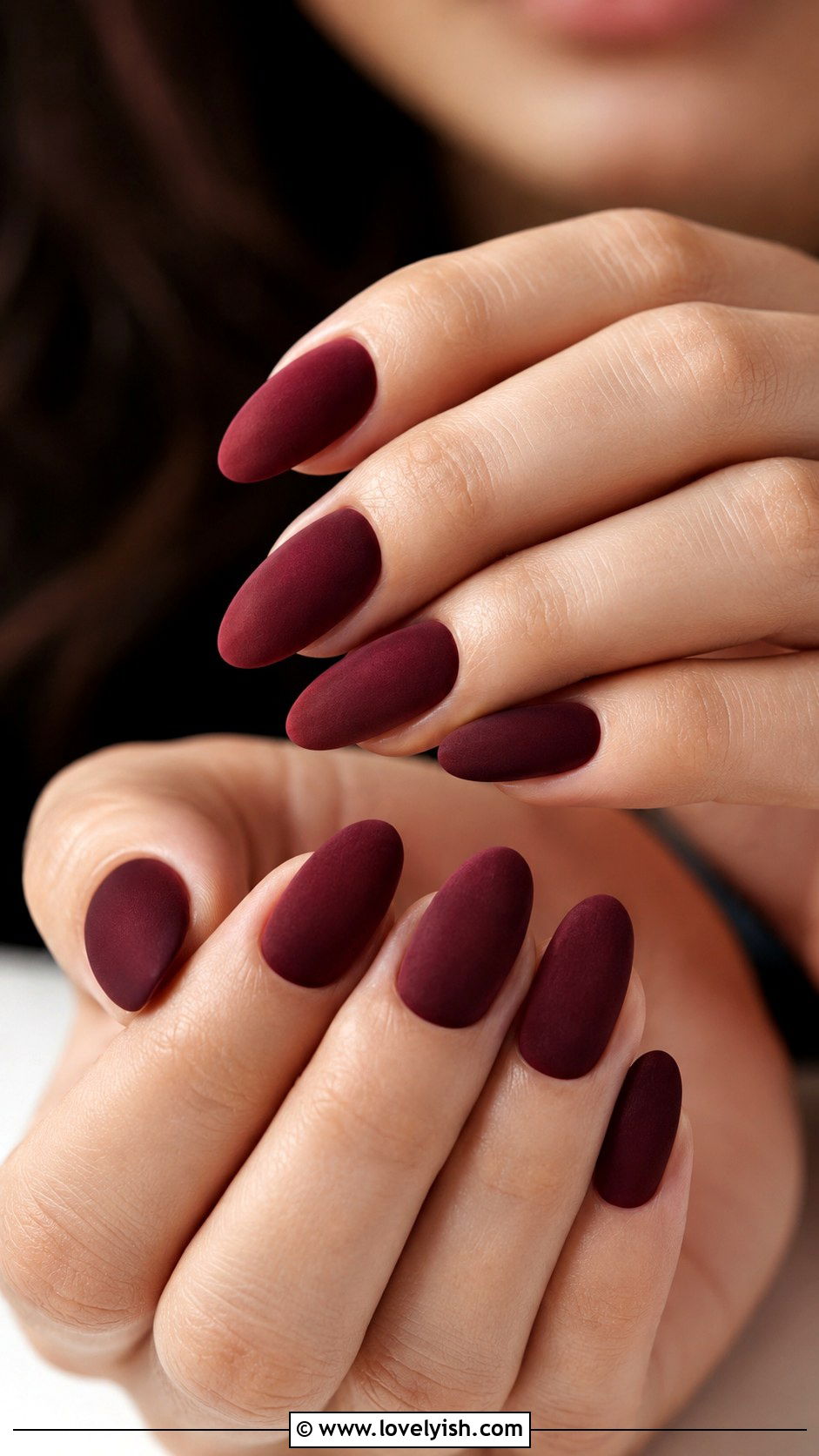 Velvet Matte Almond Nail Extensions - 48 nail extensions - 48 nail extensions