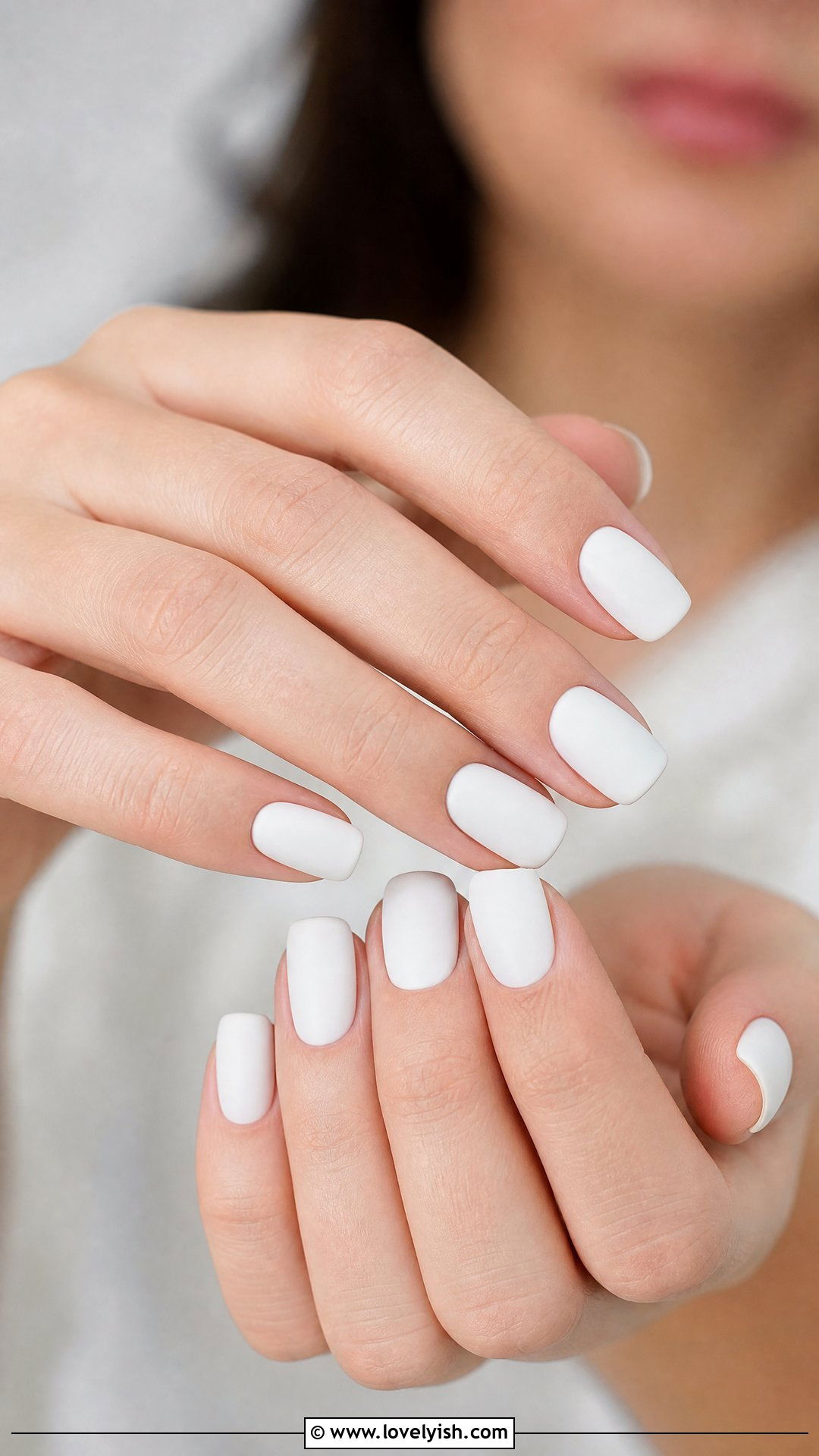 Velvet Matte White Bridal Nails - 25 bridal nail ideas - 25 bridal nail ideas