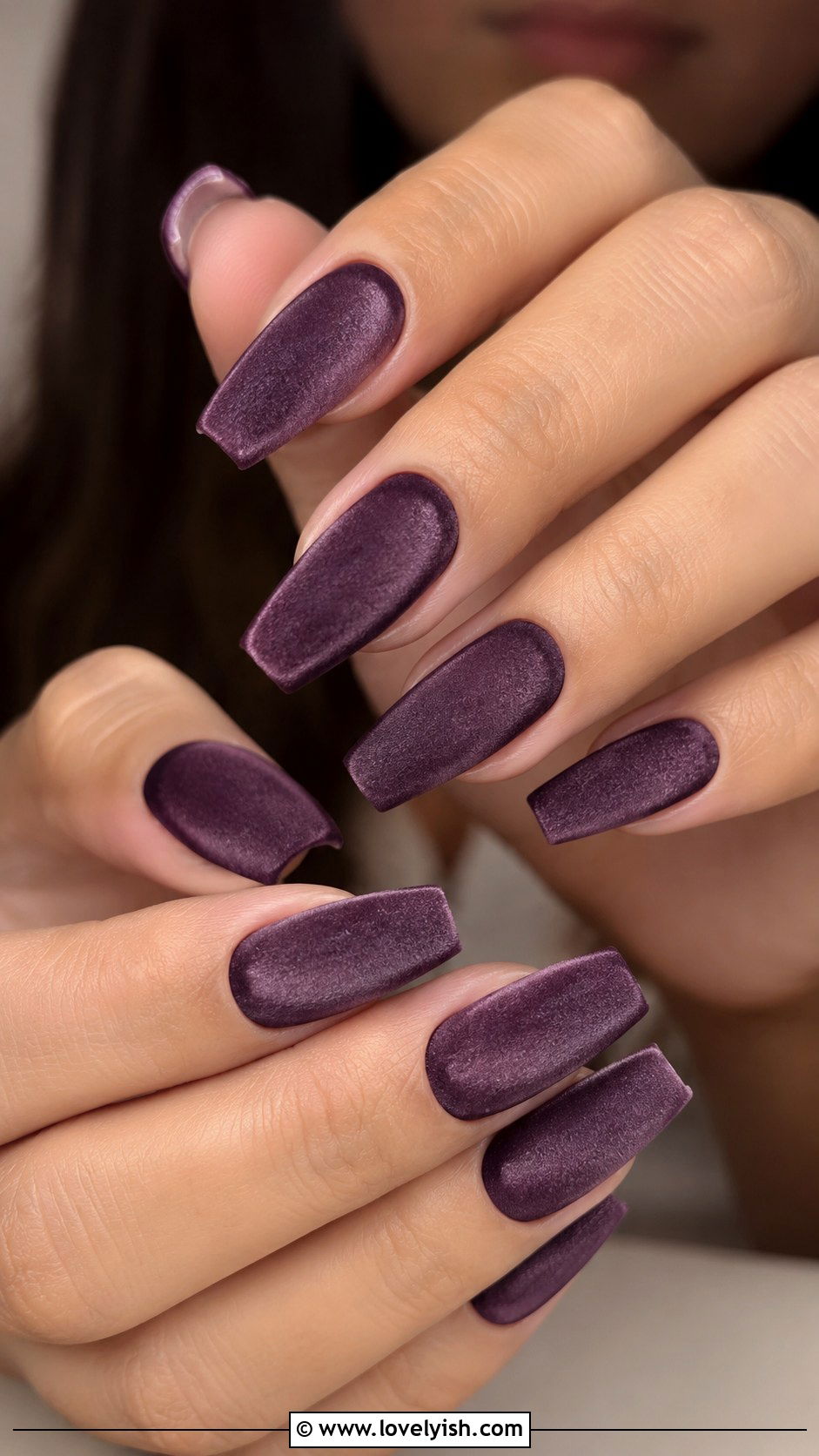 Velvet Plum Acrylic Nails - 42 acrylic nail designs - 42 acrylic nail designs