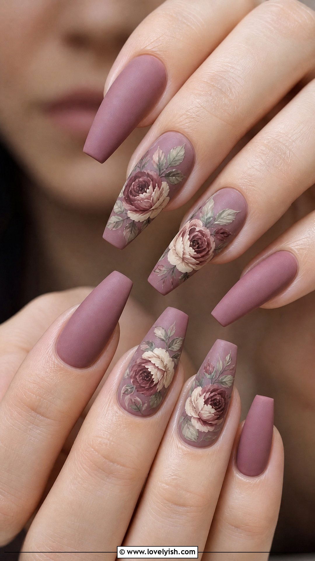 Vintage Rose Coffin Nails - 50 flower nails - 50 flower nails