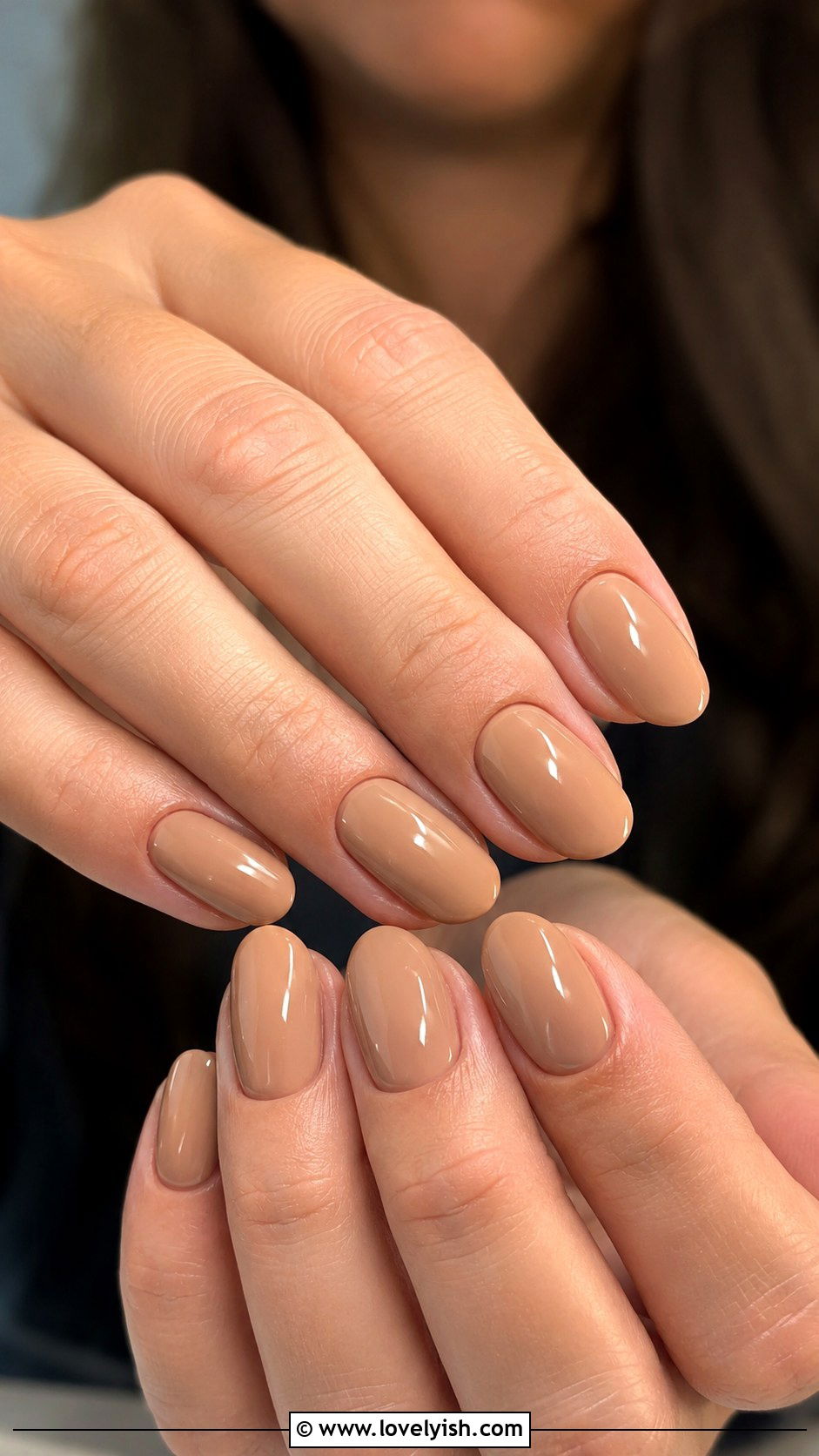 Warm Beige Oval Nails - 50 neutral nails - 50 neutral nails