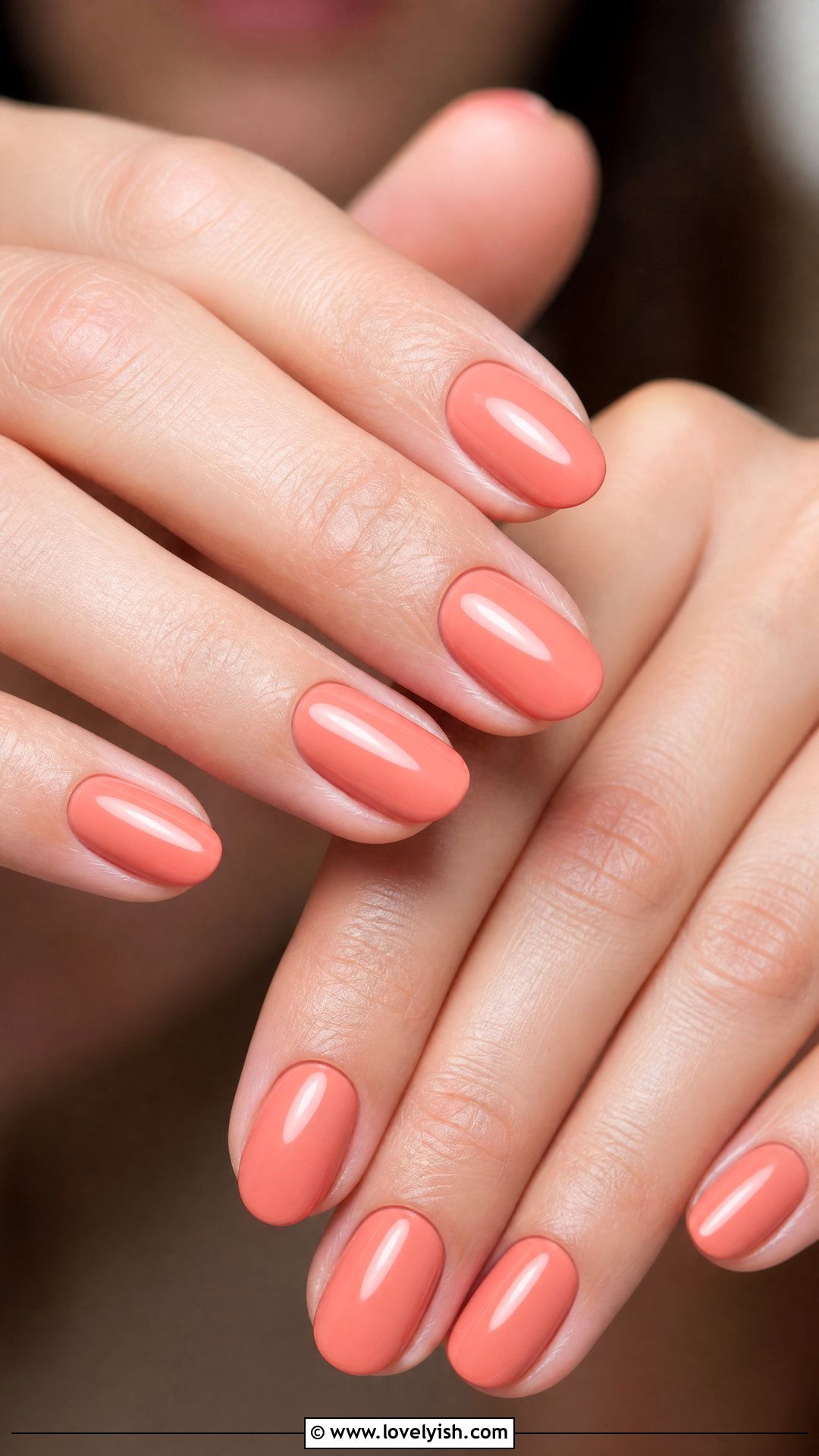 Warm Coral Cream Nails - 29 nails for older women - 29 nails for older women