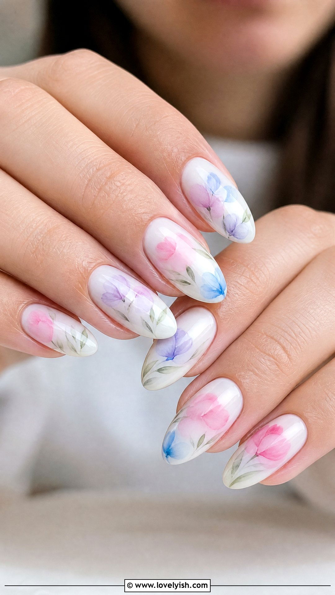 Watercolor Blossom Nails - 50 flower nails - 50 flower nails