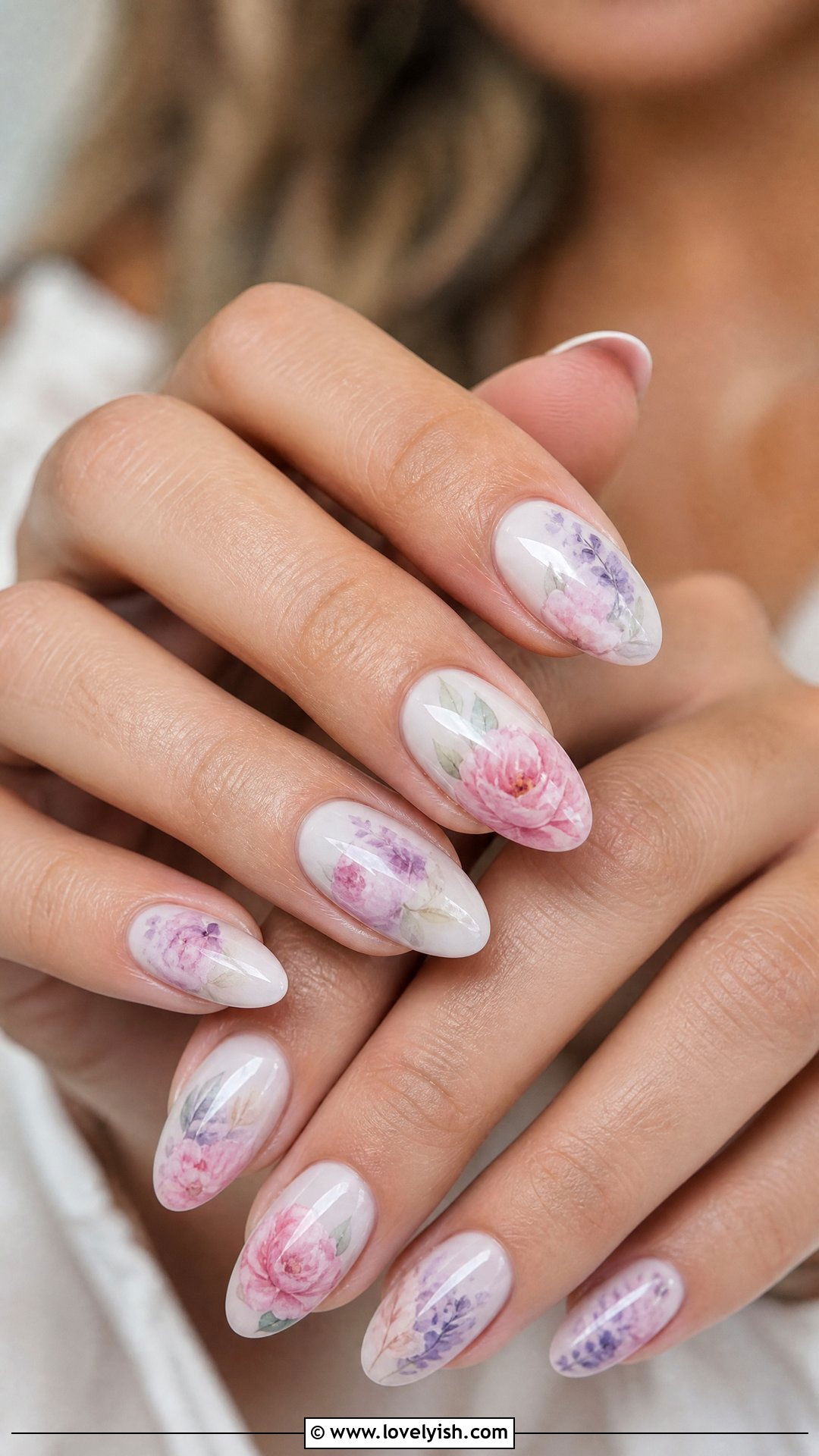 Watercolor Floral Nails - 36 nails design 2026 - 36 nails design 2026