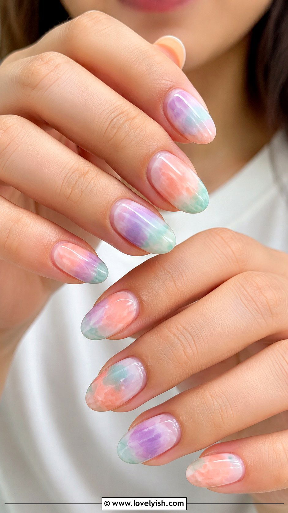 Watercolor Pastel Nails - 47 nail inspiration - 47 nail inspiration