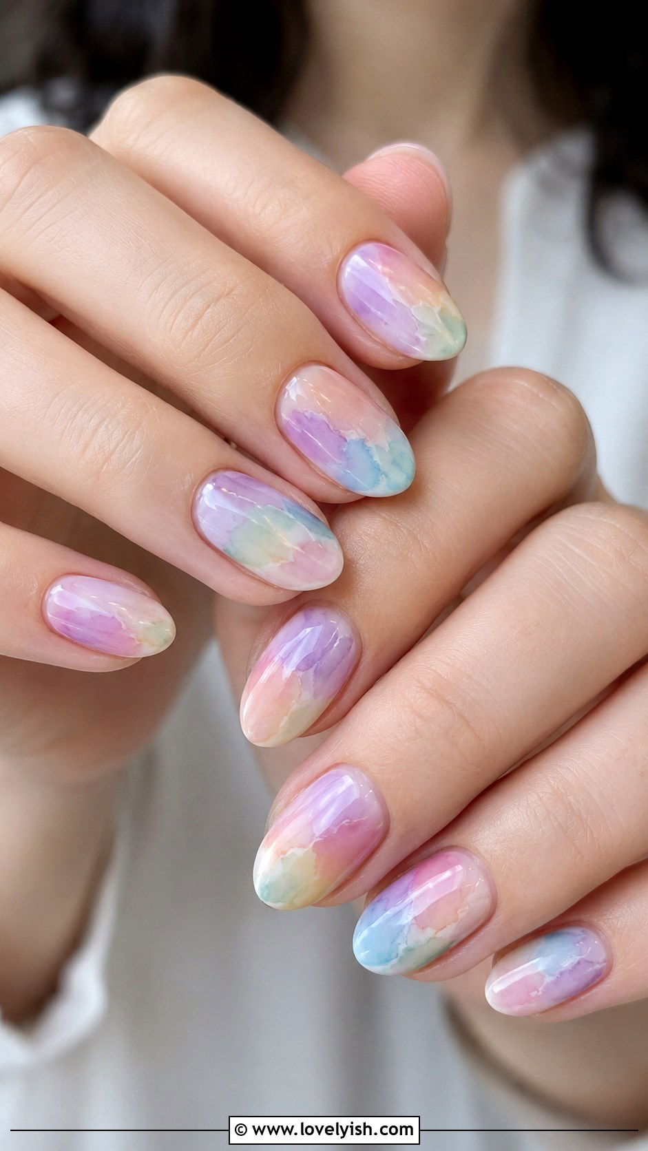 Watercolor Pastel Nails - 40 nail design summer - 40 nail design summer