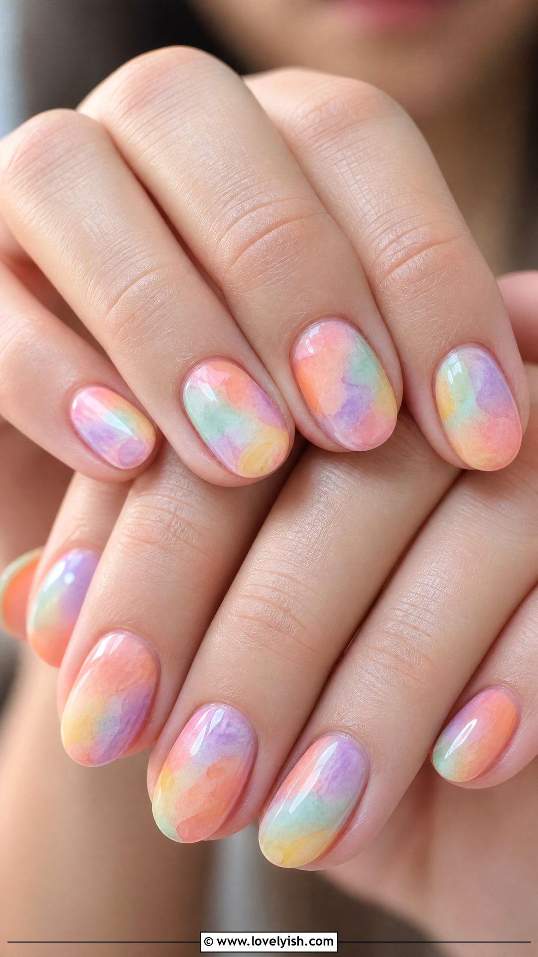 Watercolor Sorbet Manicure - 50 manicure - 50 manicure