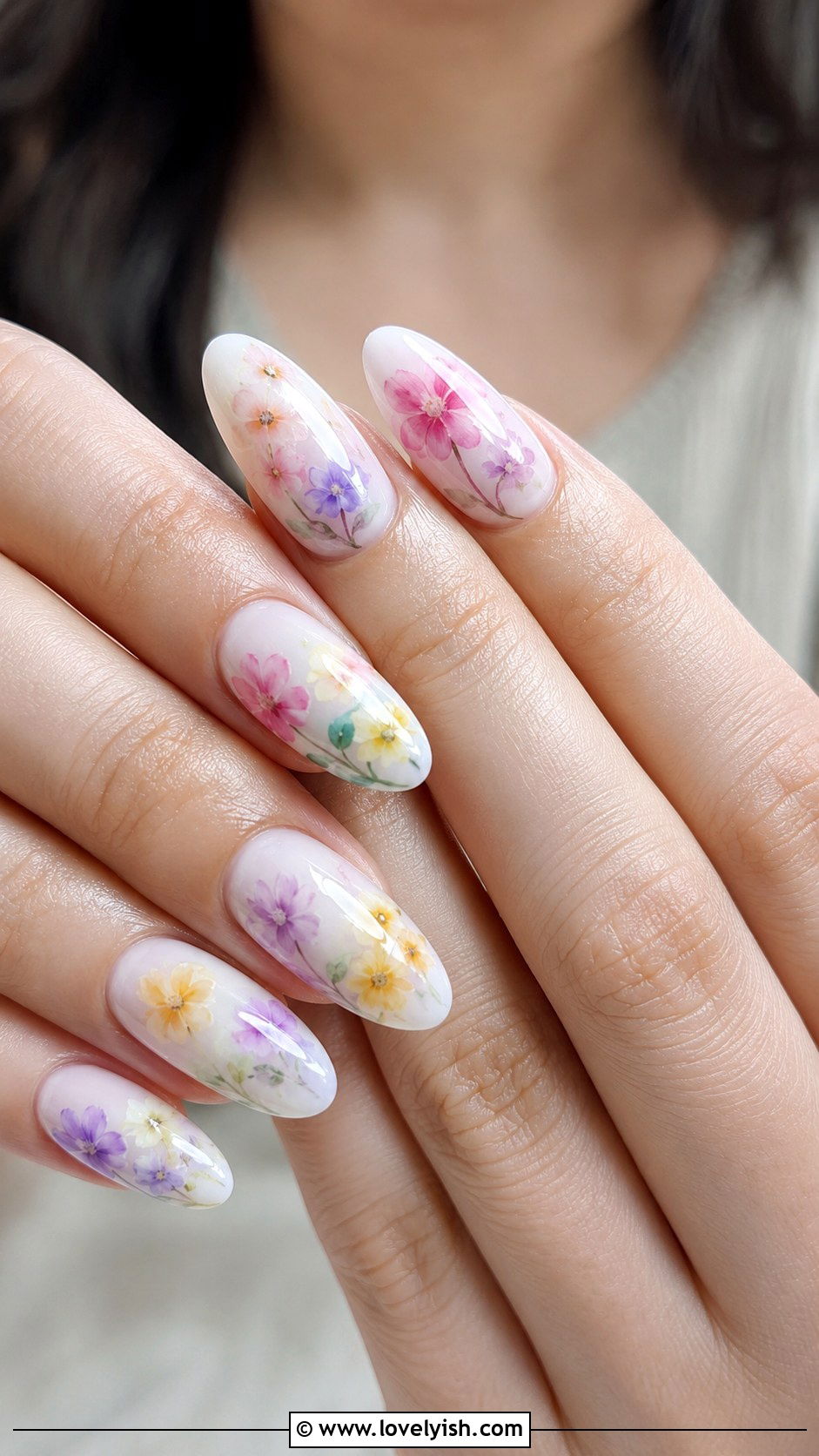 Watercolor Spring Garden Nails - 50 may nails - 50 may nails